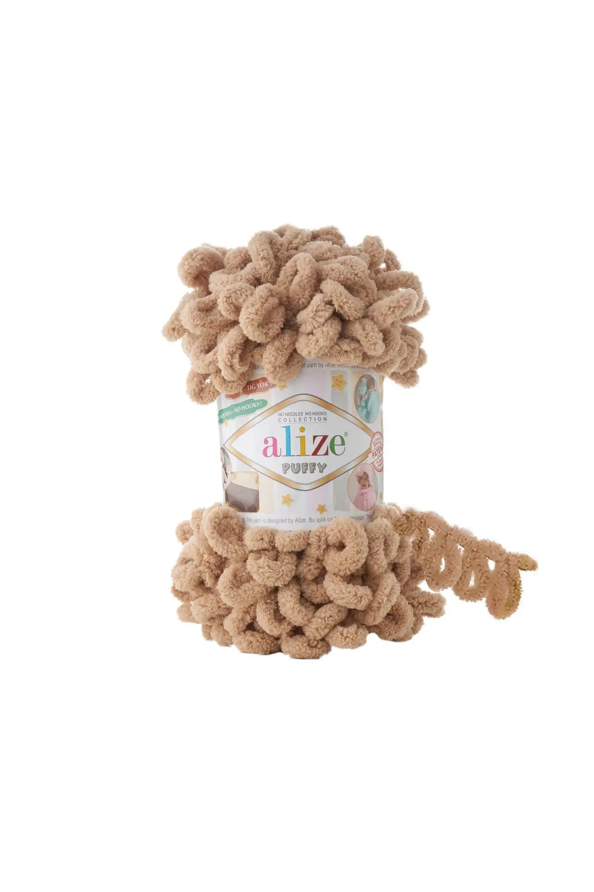 Alize Puffy 262 El Örgü Ipliği 1 Adet Elle Örülen Bebek Battaniyesi Örgü Ipi 262 Bej