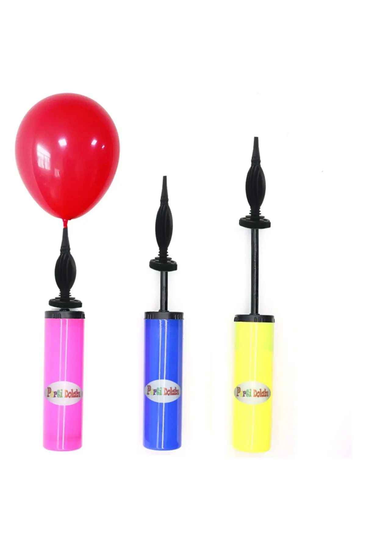 1 Adet Renkli Balon Şişirme Pompası