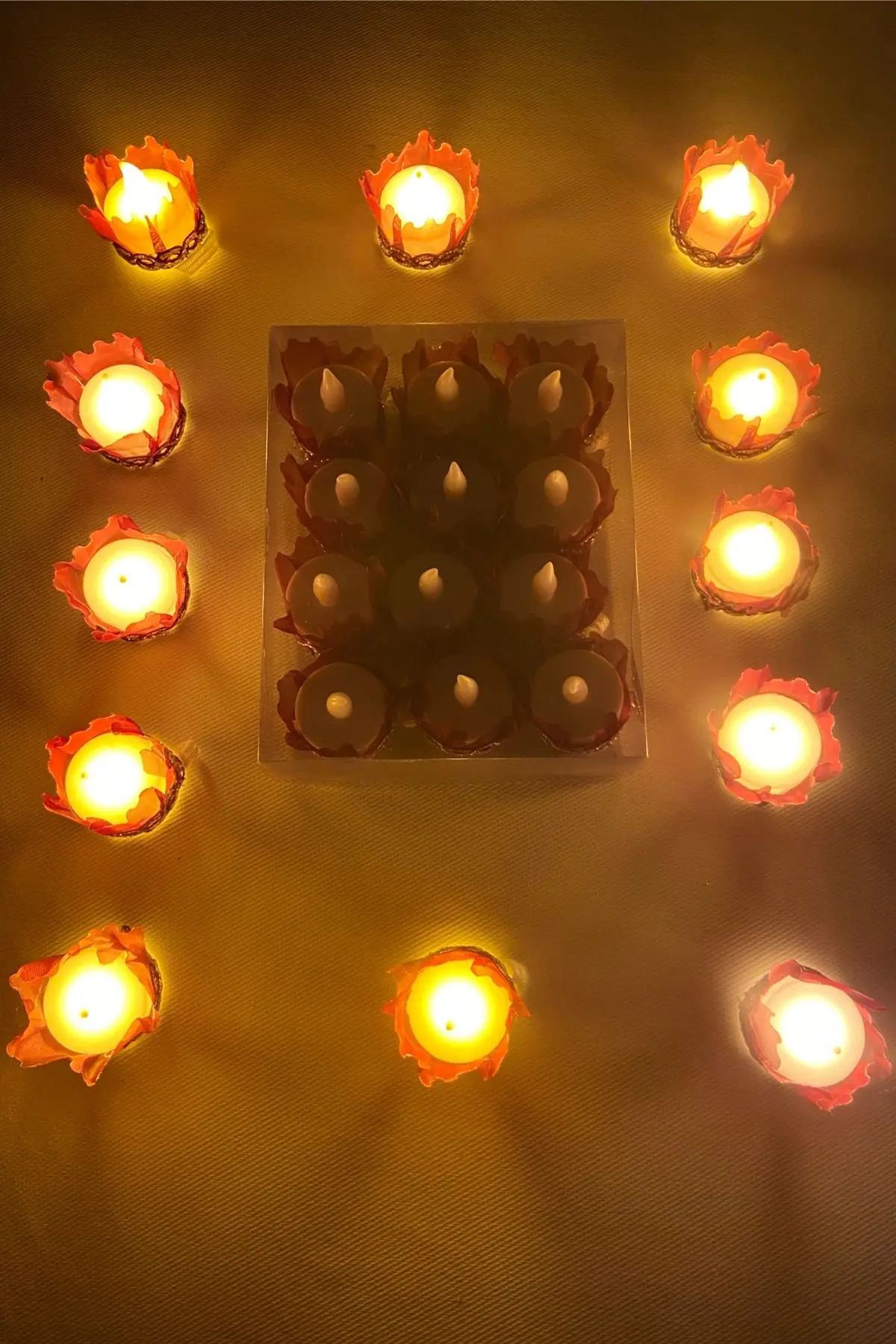 Bordo Ledli Kına Nedime El Mumu 12 Adet