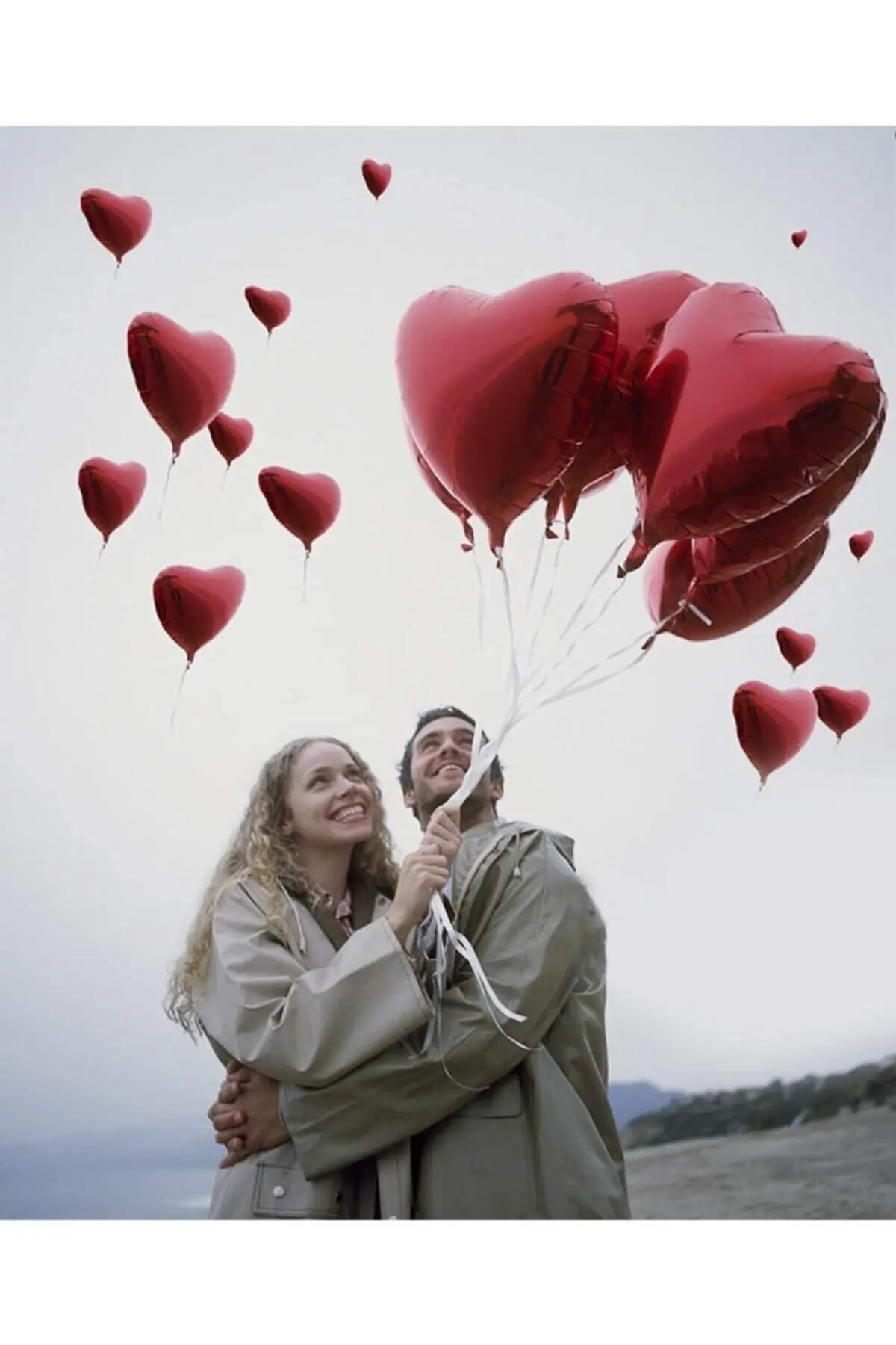 Folyo Kalpli Uçan Kalp Balon 5 Adet 45 Cm Kırmızı Romantik Evlilik Teklifi
