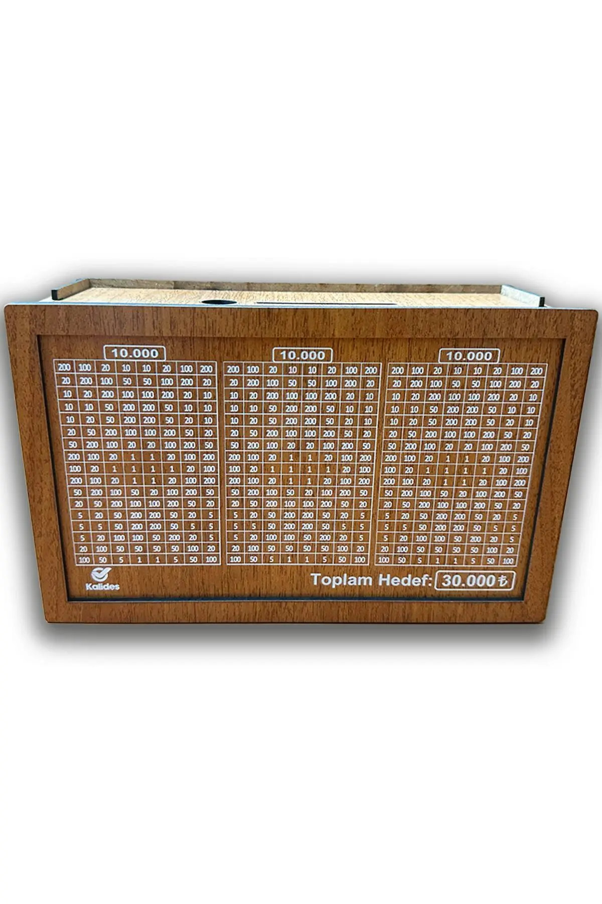 Parabox - 30.000tl Kumbara (Kalem Hediyeli) , Ahşap Para Biriktirme Hedef Kutusu