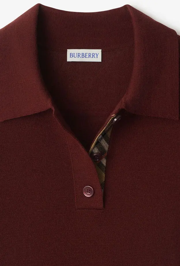 Burberry Wool Kadın Bordo Triko