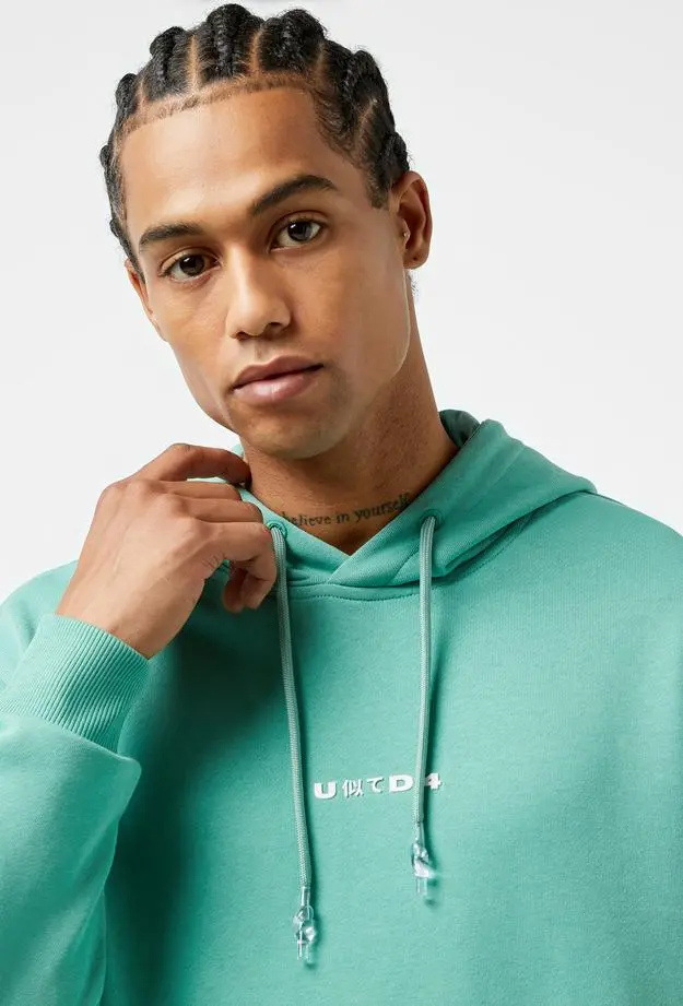 United4 Classic Erkek Yeşil Hoodie