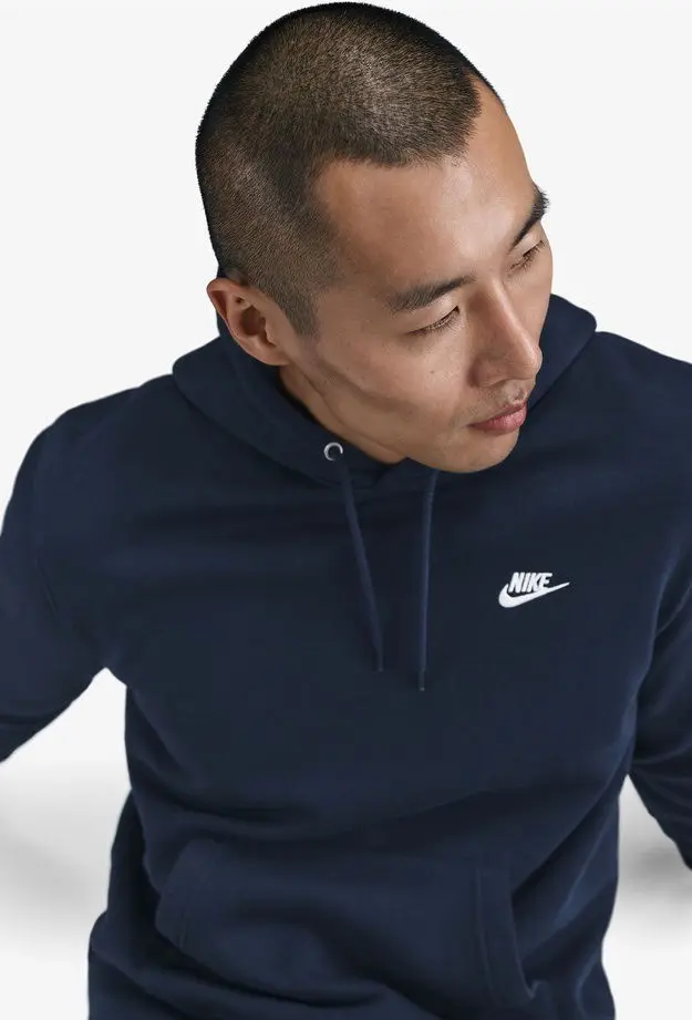 Nike Club Pullover Fleece Erkek Mavi Sweatshirt