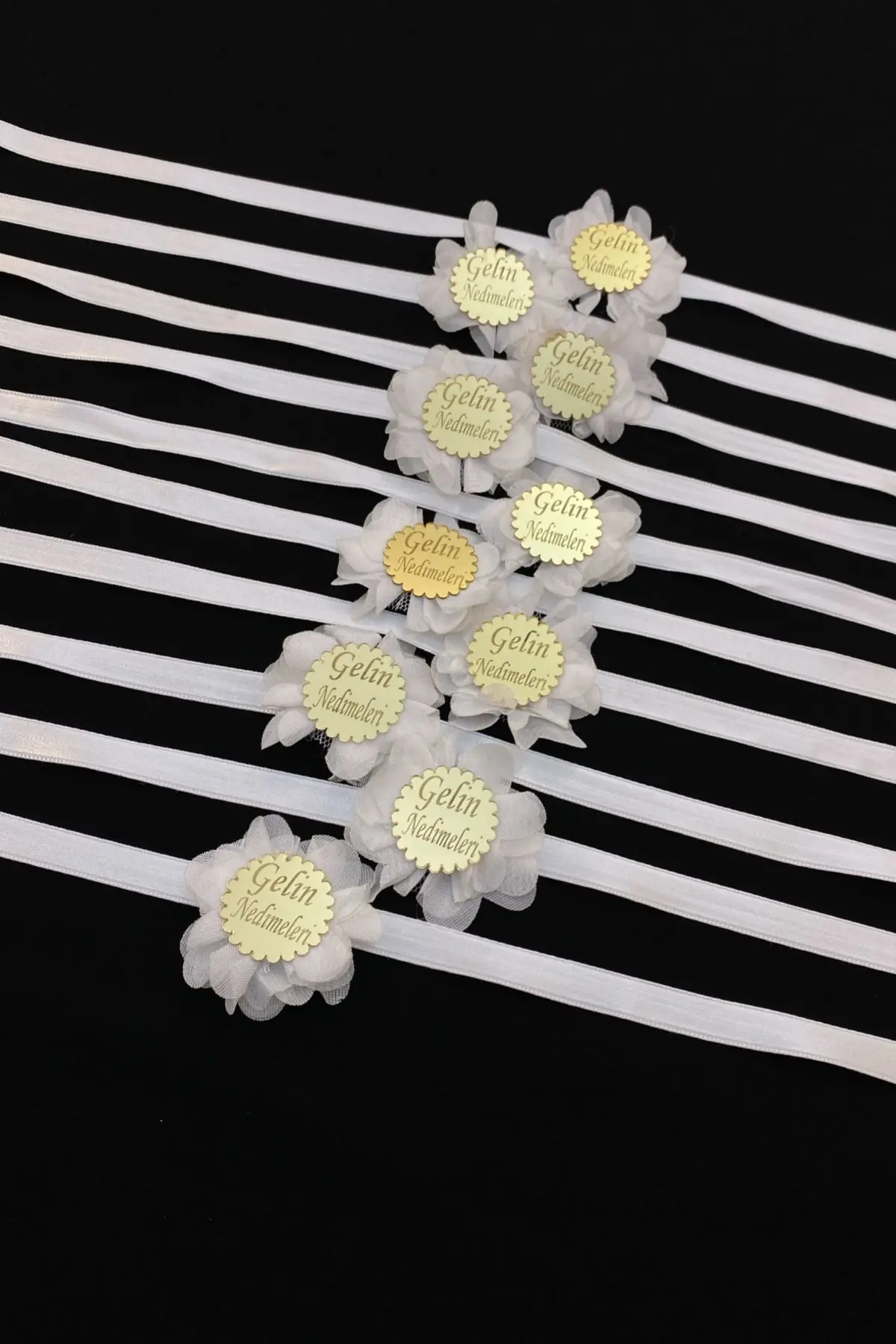 Beyaz Nedime Kol Kurdele ve Bileklik, Kına Gecesi Bride Bekarlığa Veda Partisi 1 Adet