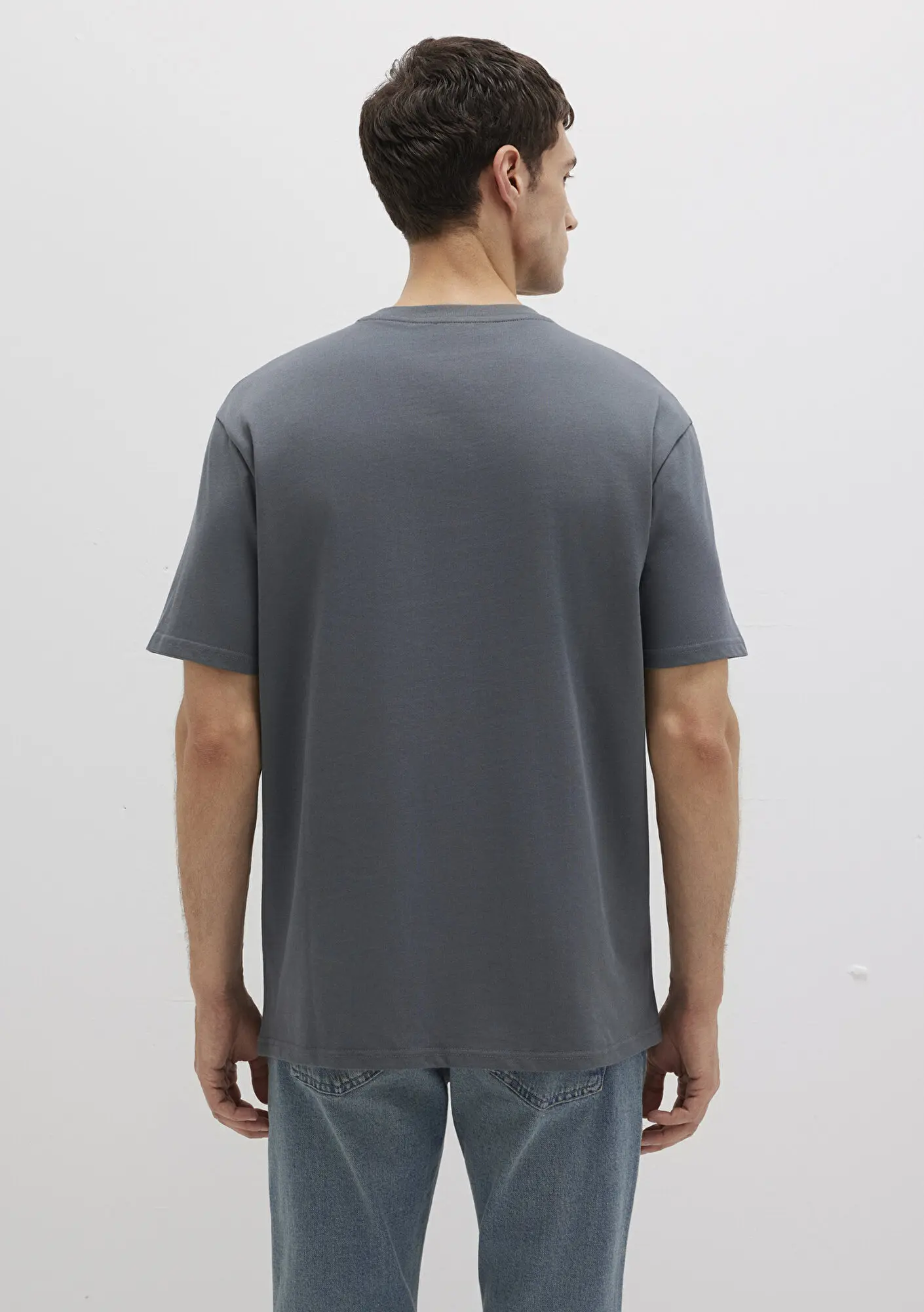 Mavi Bisiklet Yaka Lacivert Basic Tişört Loose Fit / Bol Rahat Kesim 0611596-80776