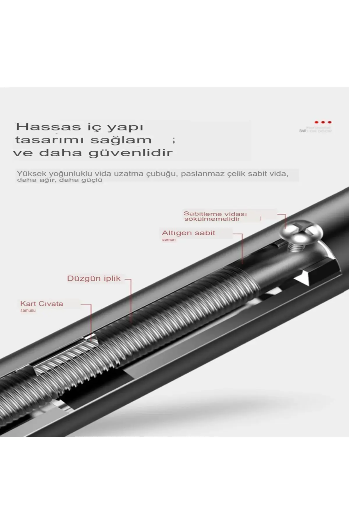 Yeni Nesil 92-120CM Koridor Kapı Barfiksi Barfix Aleti Çubuğu Çekme Barı Demiri Bar