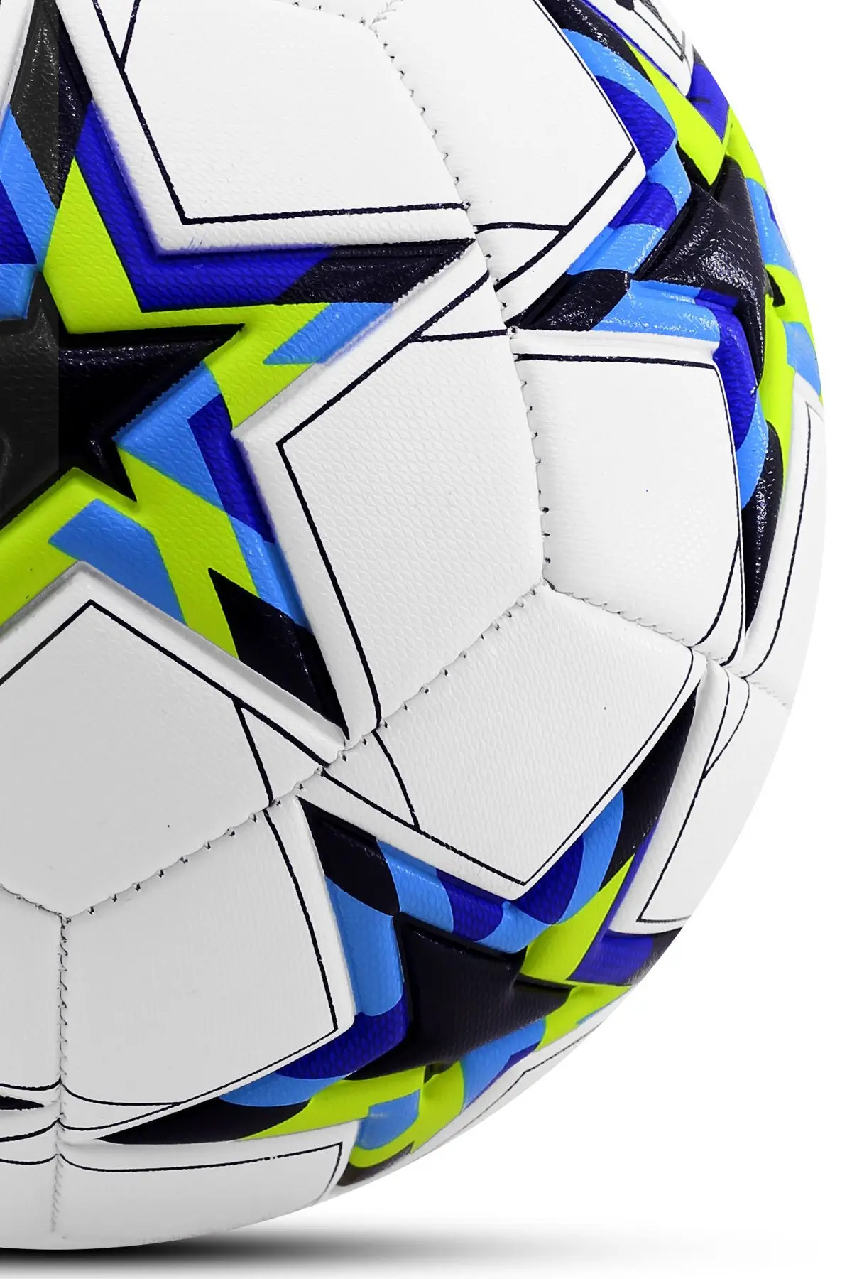 Orijinal Futbol Topu Şampiyonlar Ligi Pompalı Sert Zemin Halı Saha Futbol Topu No:5 Siyah 034