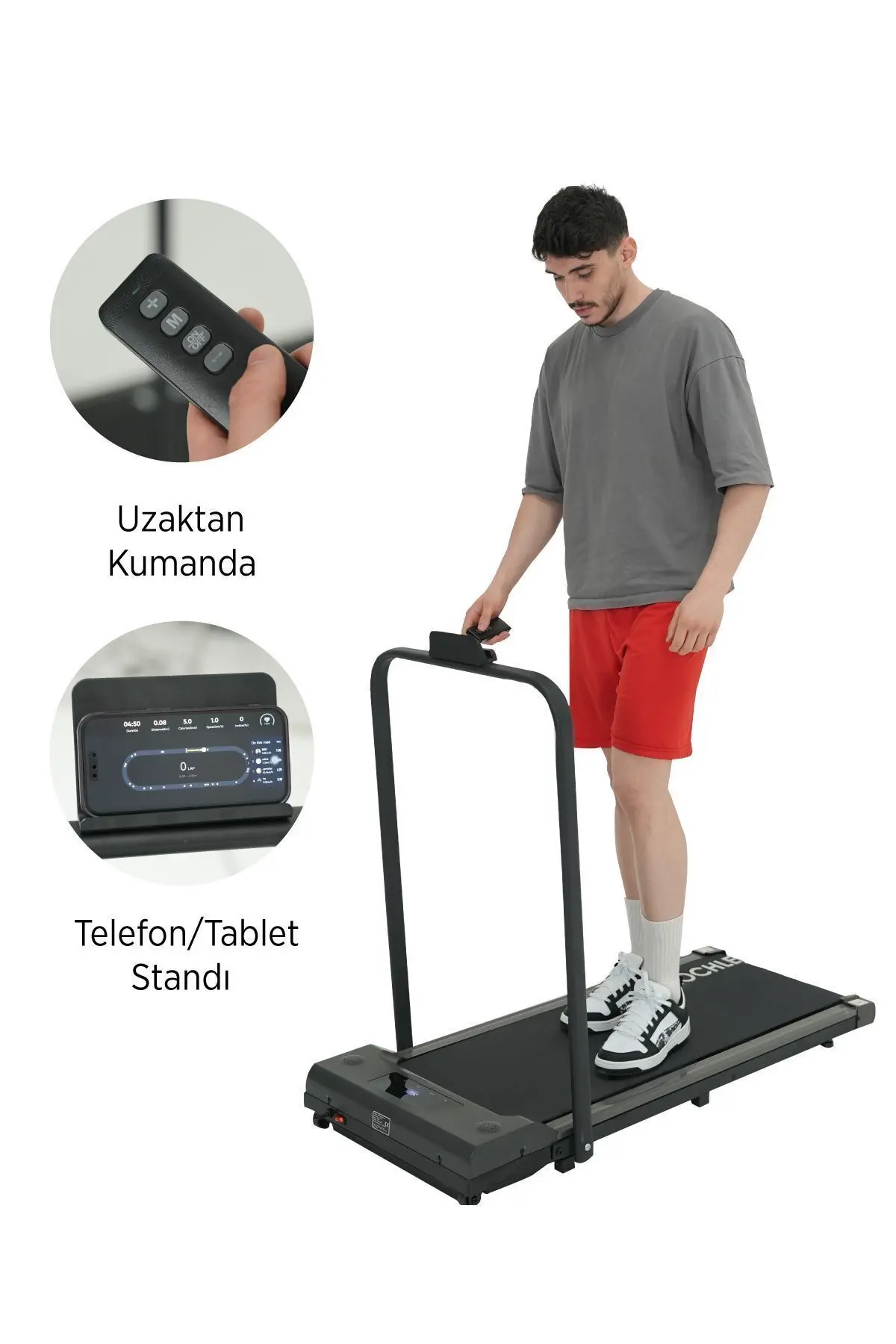 Bluetoothlu Koşu Bandı - Katlanabilir ve Müzik Çalar Yürüyüş Bandı