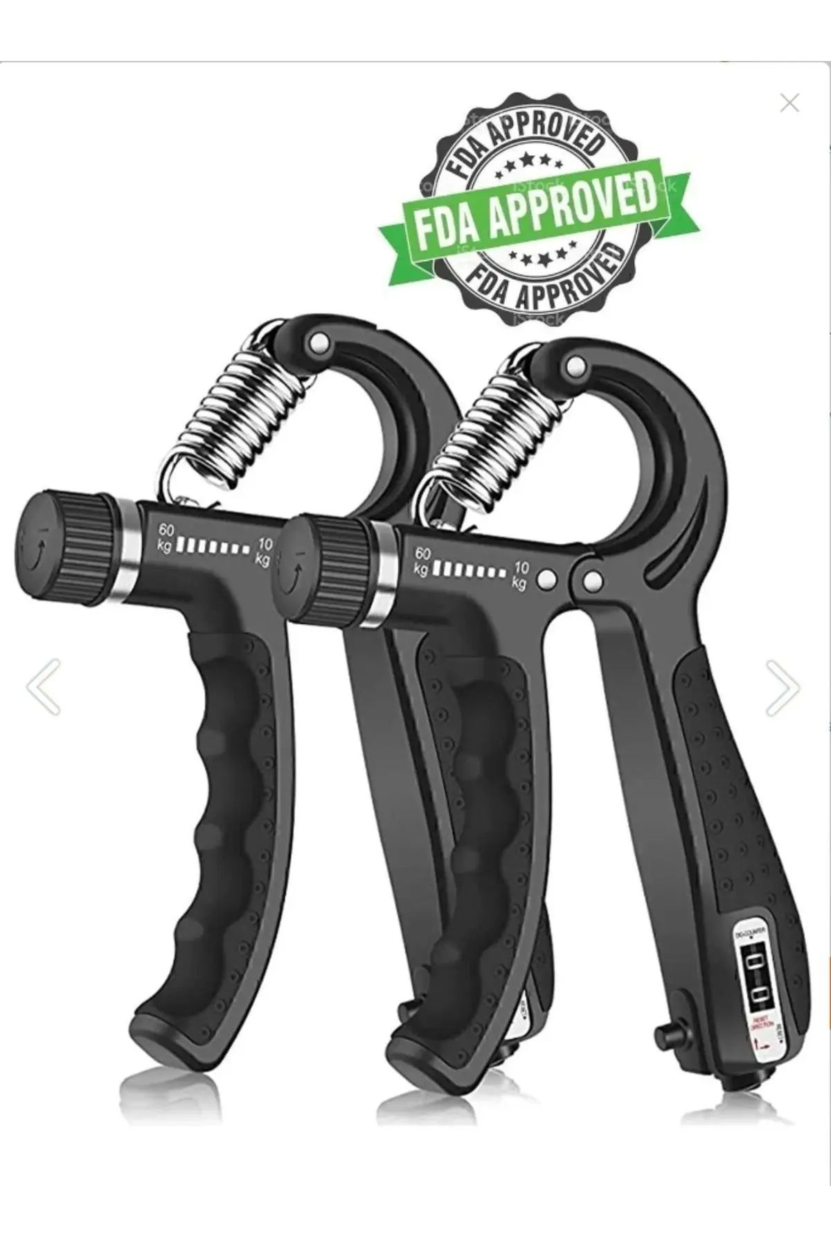 Unichrome Siyah El Kol Bilek Güçlendirici Egzersiz Aleti 5-60 Kg Karpal Direc El Yayı Cihazı Direnç Yayı