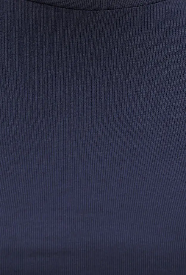 Mavi Lacivert Basic Crop Tişört Crop / Kısa Kesim 1600814-85315