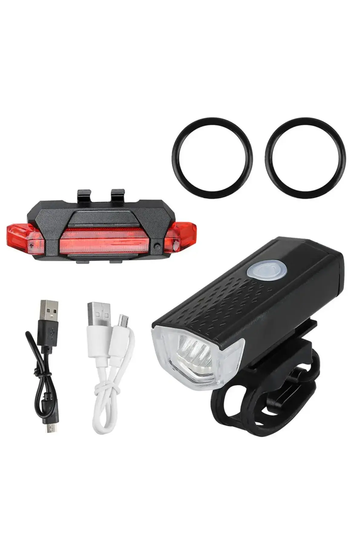 Pallero Su Geçirmez Usb Şarj Led Bisiklet Scooter Ön Far Arka Işık Lambası Işık Seti Bisiklet Far