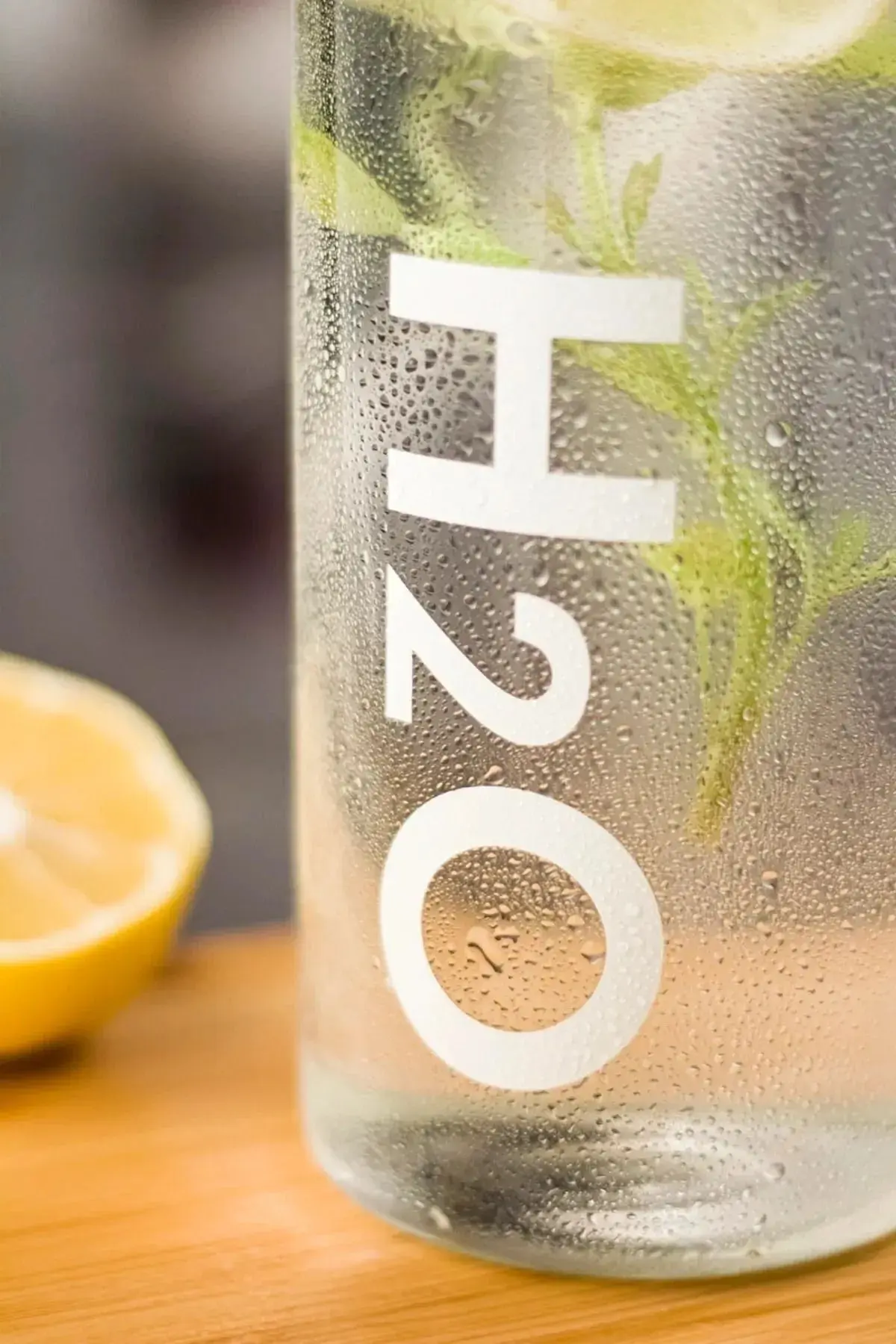 H2O Borosilikat Cam Matara 1L Vakum Kapaklı Su Şişesi Suluk 1000 Ml