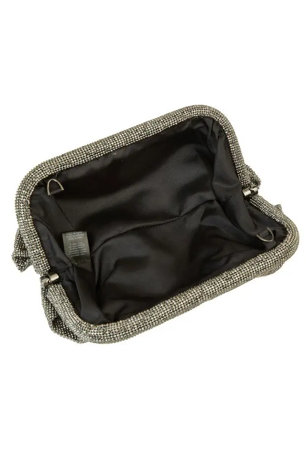 Network Kadın Platin Taşlı Clutch