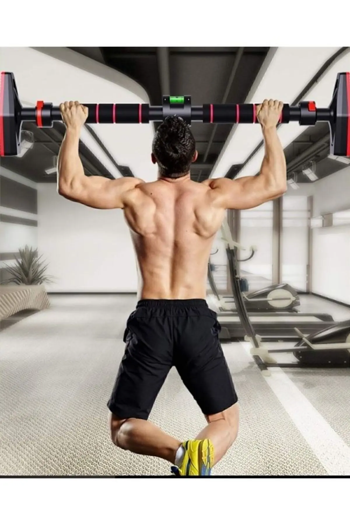 Yeni Nesil 90-130cm Koridor Kapı Barfiksi Barfix Aleti Çubuğu Çekme Barı Demiri Bar