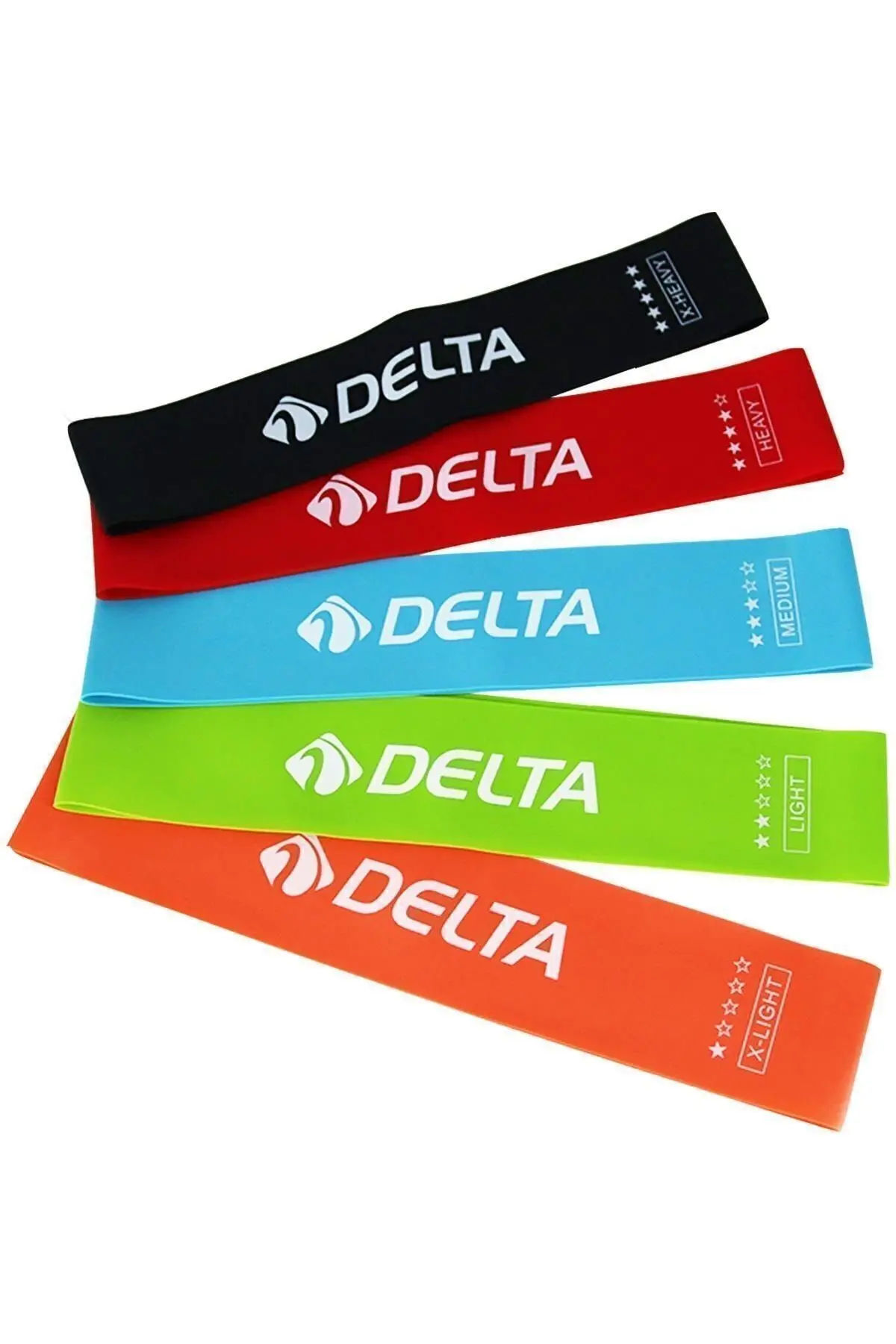 Latex 5 Farklı Direnç Aerobik Pilates Direnç Egzersiz Bandı Squat Lastiği (Uç Kısmı Kapalı)