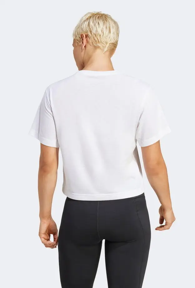 adidas Performance Big Logo Kadın Beyaz Antrenman T-Shirt