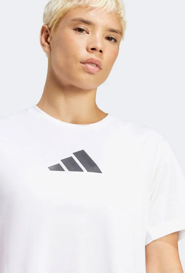 adidas Performance Big Logo Kadın Beyaz Antrenman T-Shirt