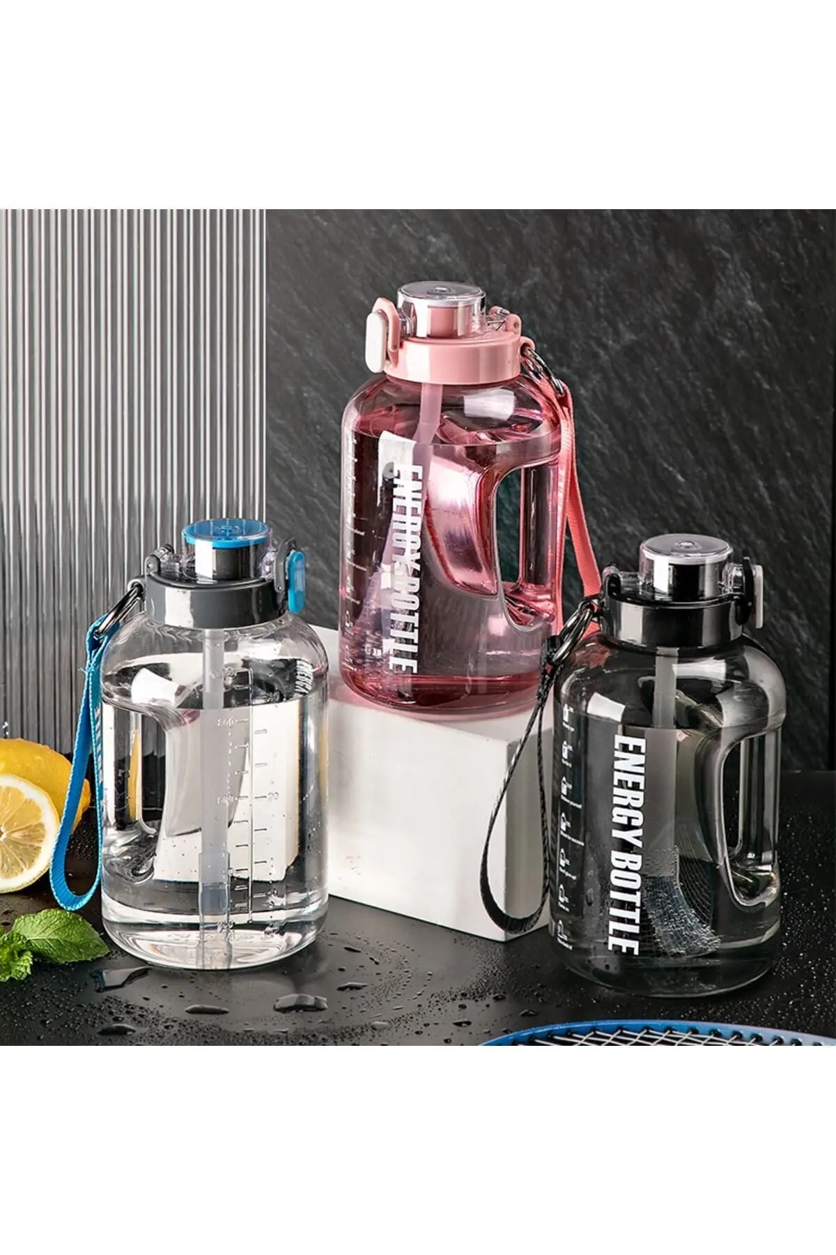 Suhvee Sporcu Su Matarası Su Matarası Bpa Free 2.5L Suluk Gym Matara