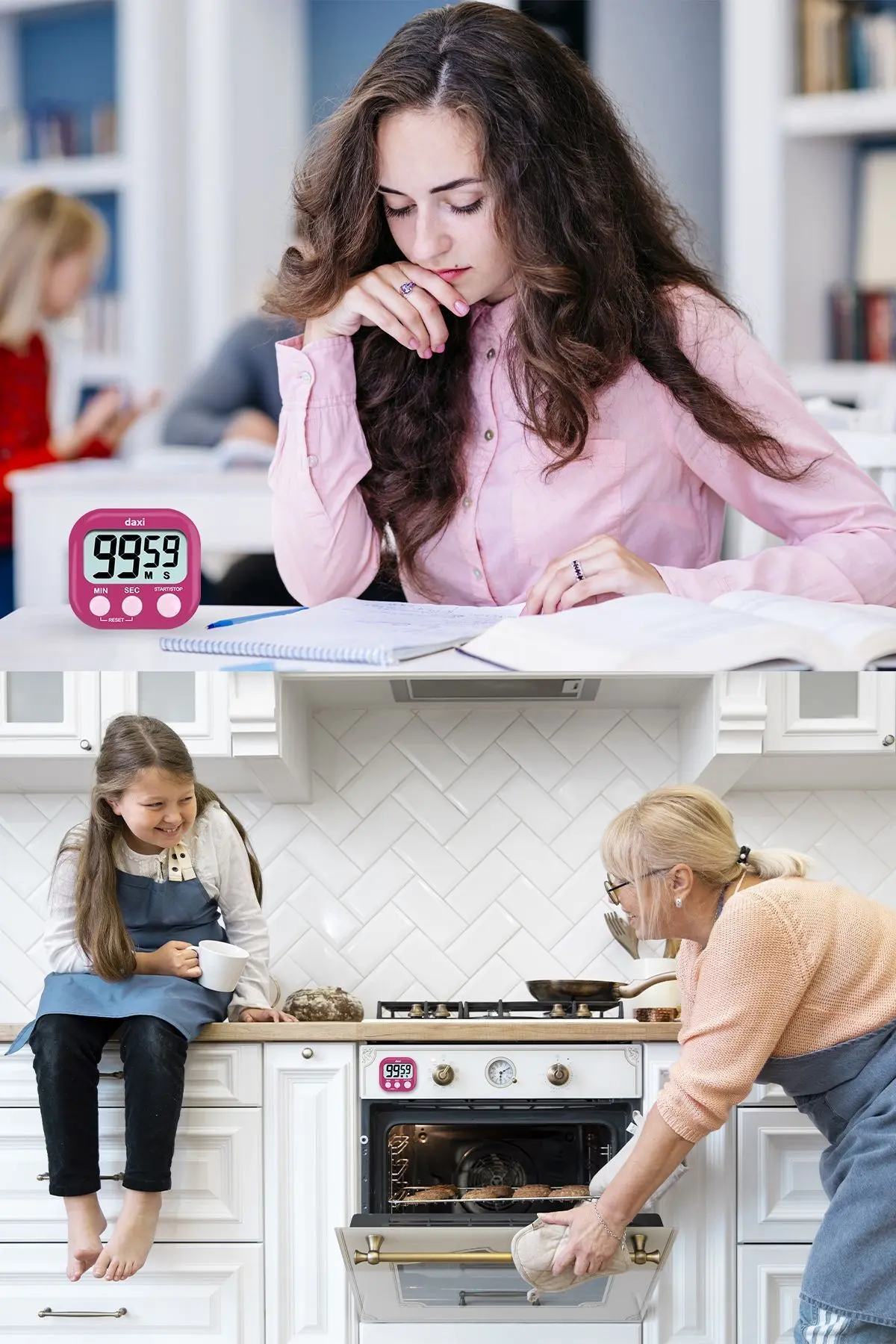 TX-100 ALARMLI DİJİTAL ZAMANLAYICI KRONOMETRE, GERİ SAYIM ÖZELLİKLİ, MIKNATISLI, 100 dk, 7.3 x 6.5cm