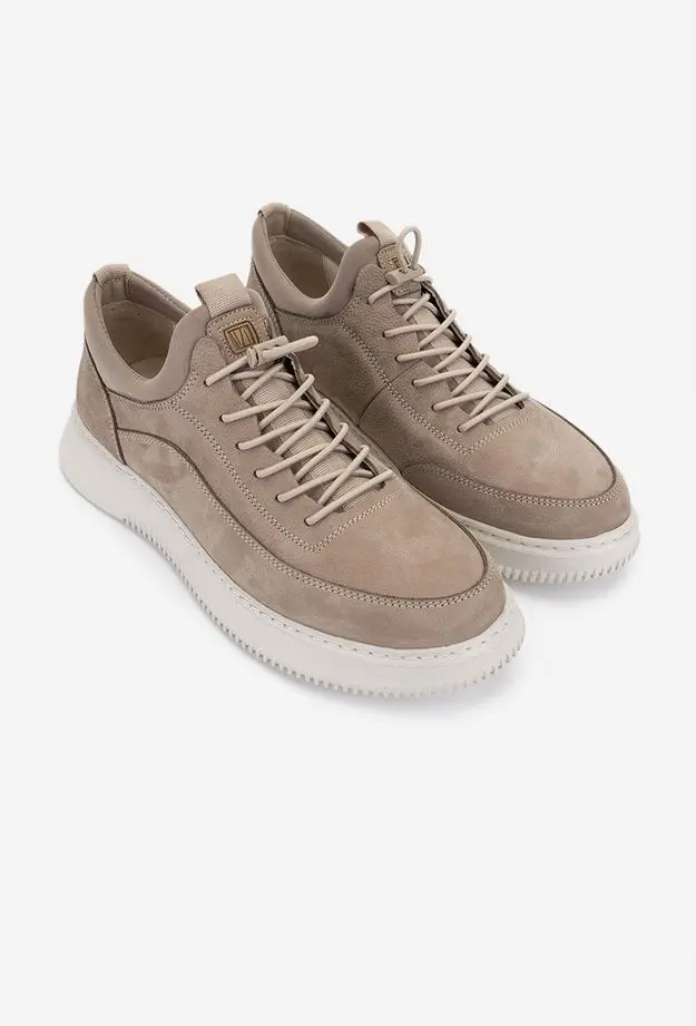 Valmenti Erkek Hakiki Deri Vizon Nubuk Sneakers & Spor Ayakkabı