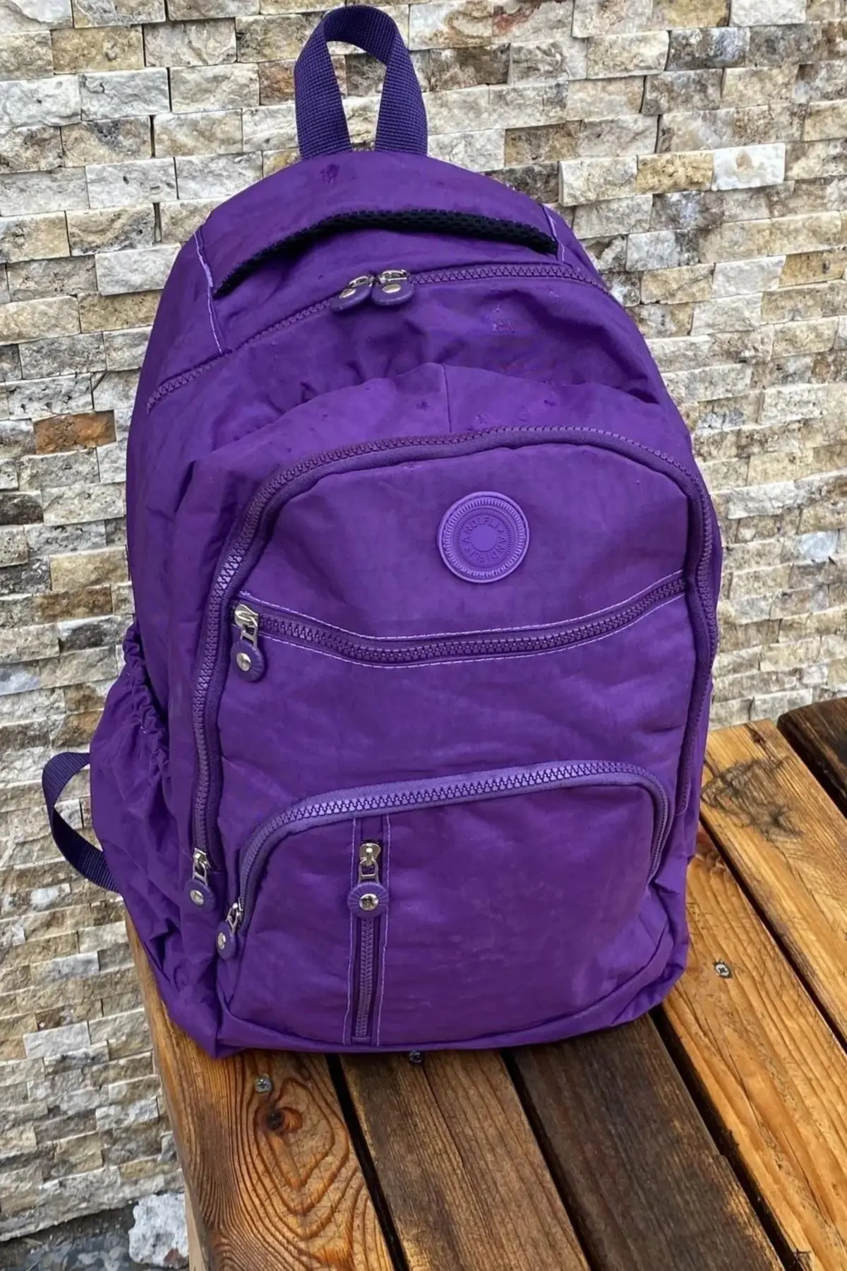 Unisex Krinkıl Su Geçirmez Kumaş Büyük Boy Çok Gözlü Okul Ve Seyahat Sırt Çantası Cty-lbn-101