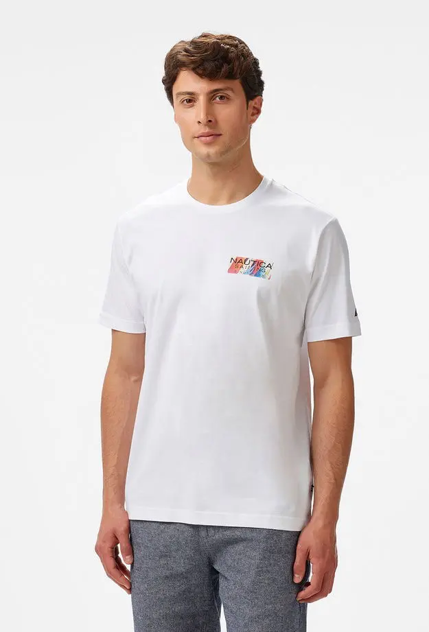 Nautica Nautica Erkek Beyaz Regular Fit T-Shirt