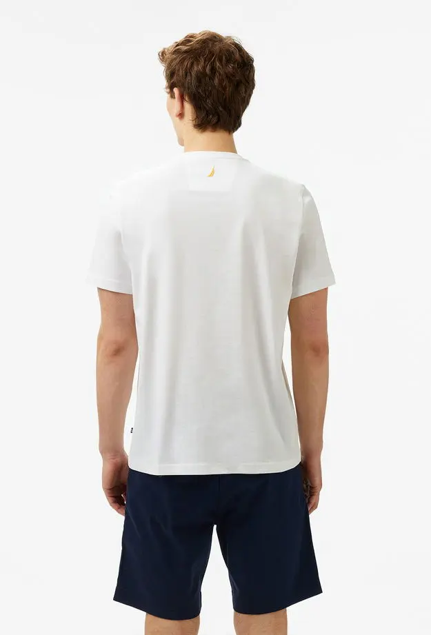 Nautica Erkek Beyaz Regular Fit T-Shirt