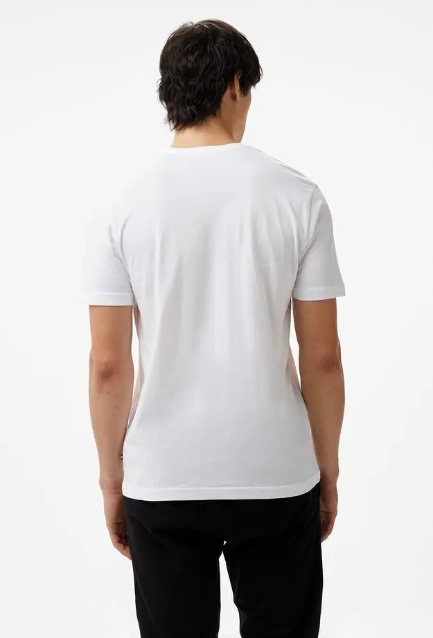 Nautica Erkek Beyaz Standart Fit Kısa Kollu Baskılı T-Shirt
