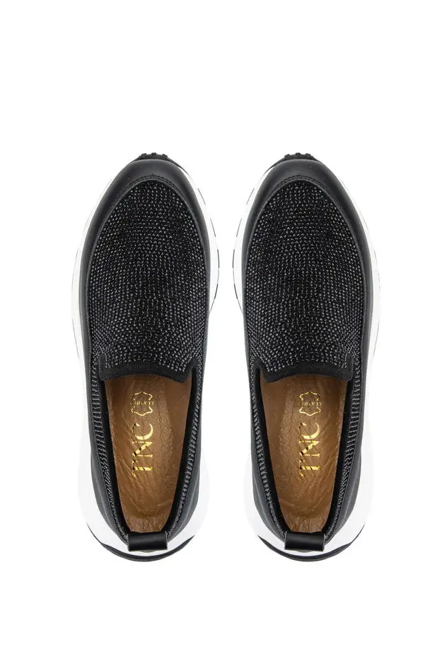 Tamer Tanca Kadın Hakiki Deri Siyah Sneakers & Spor Ayakkabı