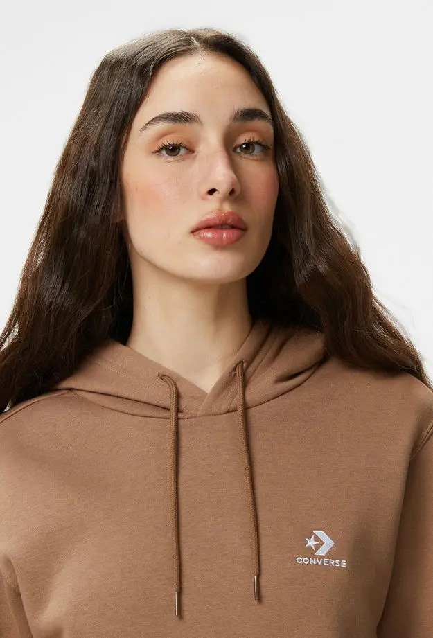 Converse Unisex Kahverengi Hoodie