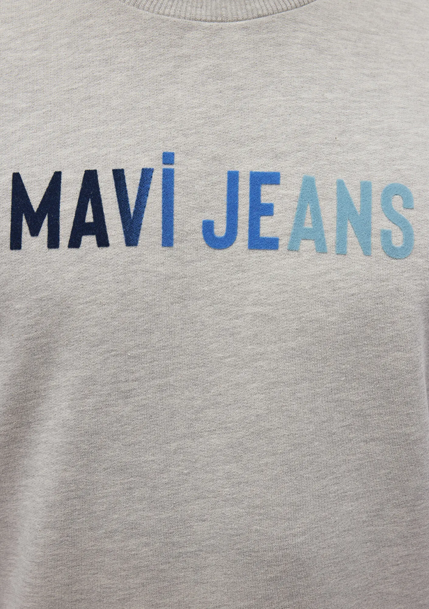 Mavi Mavi Jeans Baskılı Bisiklet Yaka Gri Sweatshirt 067146-35010