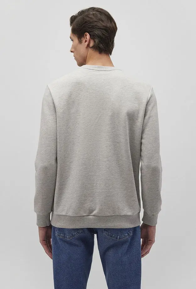 Mavi Mavi Jeans Baskılı Bisiklet Yaka Gri Sweatshirt 067146-35010