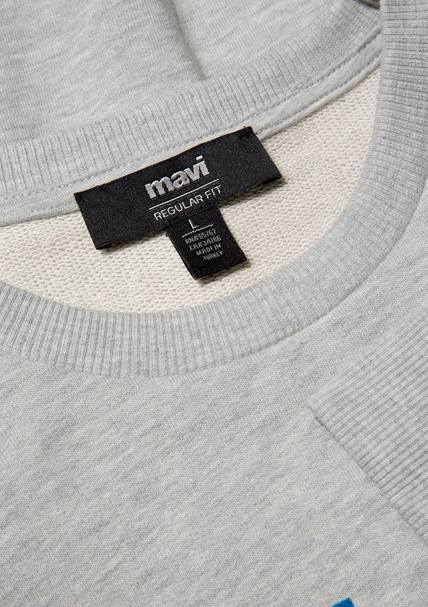 Mavi Mavi Jeans Baskılı Bisiklet Yaka Gri Sweatshirt 067146-35010