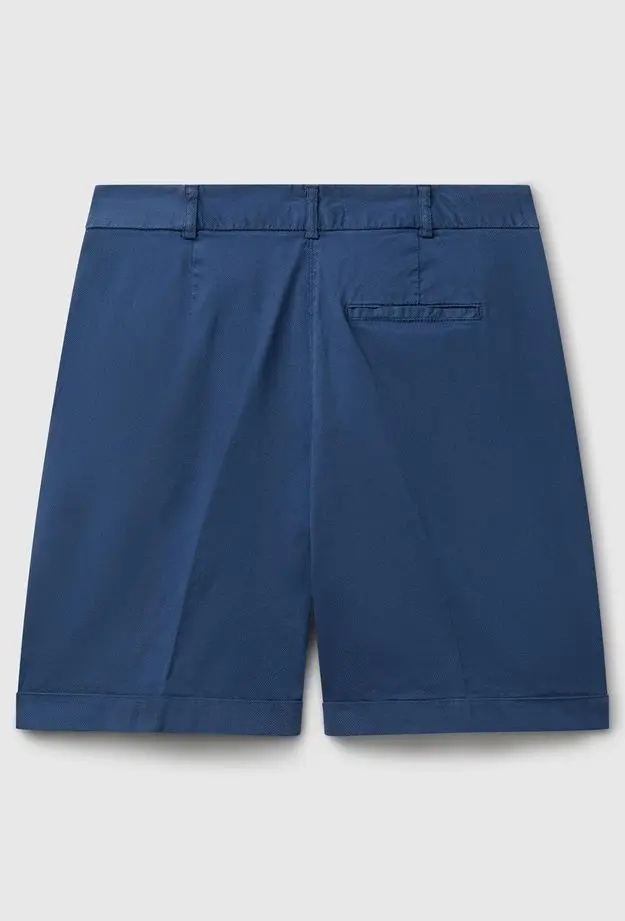 Kadın Denim Pamuk Karışımlı Önü Düğmeli Regular Fit Bermuda Şort