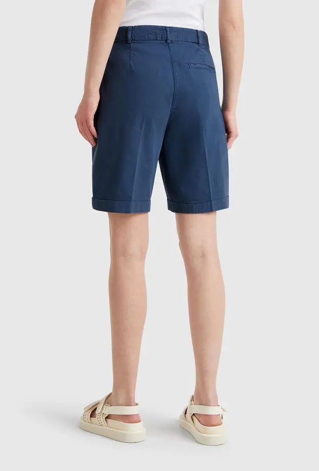 Kadın Denim Pamuk Karışımlı Önü Düğmeli Regular Fit Bermuda Şort