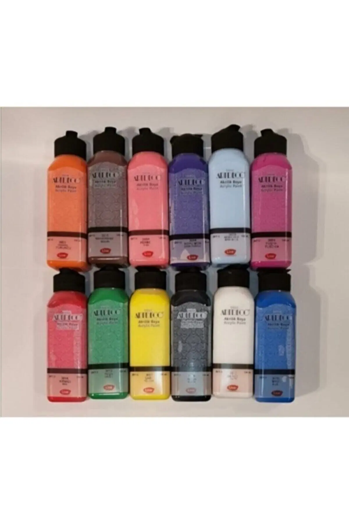 140 ml Ana Renkler Akrilik Boya 12'li Set