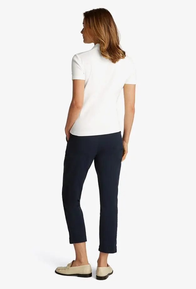 Tommy Hilfiger Slim Gold Button Kadın Beyaz Polo