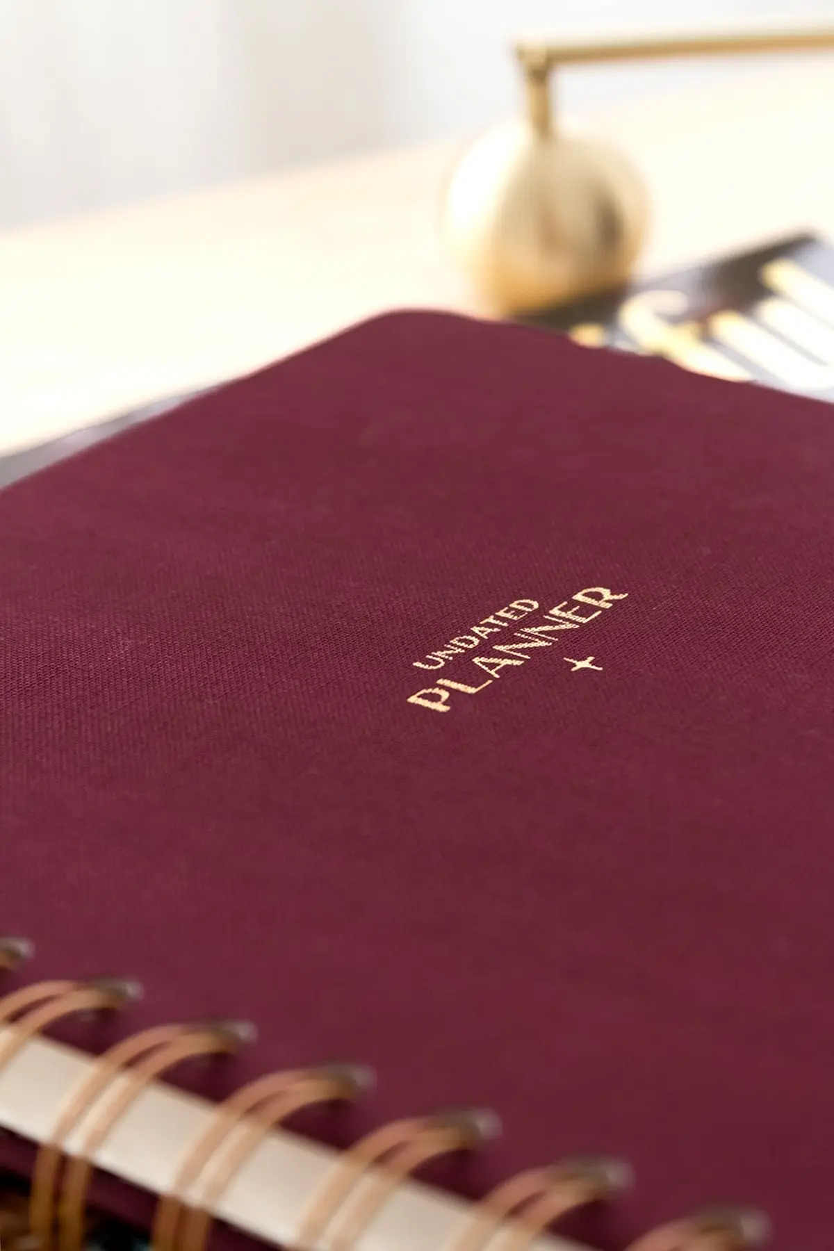 A5 Spiralli Keten Süresiz Planlayıcı Ajanda Bordo