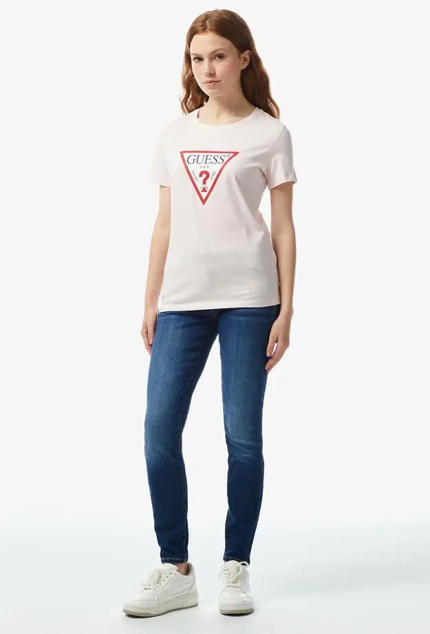 Guess Kadın Pembe T-Shirt