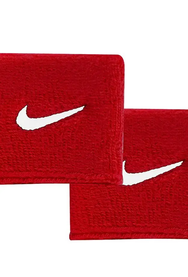 Swoosh Wristbands 2 Unisex Kırmızı Antrenman Havlu Bileklik N.NN.04.601.OS