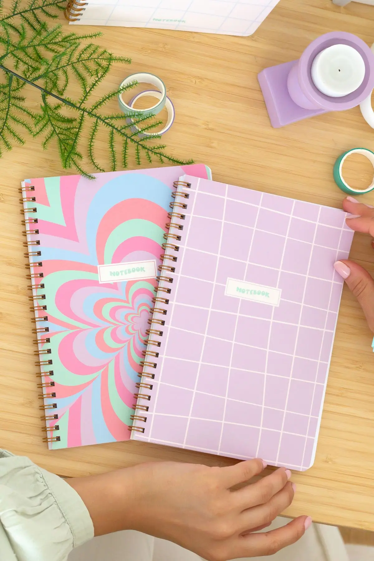 A5 Spiralli Okul Defteri 80 yaprak 4'lü Set - Çizgili