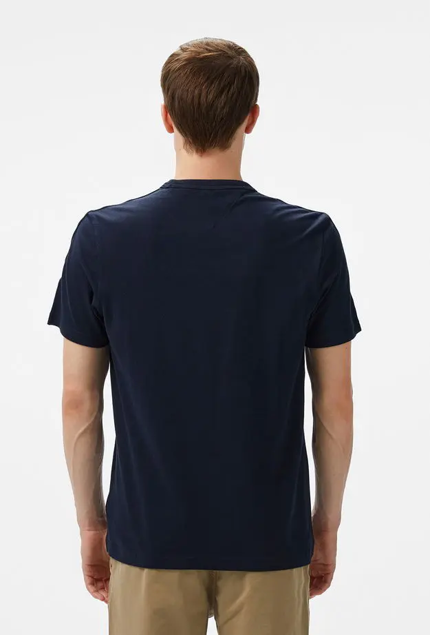 Tommy Hilfiger Global Stripe Tape Erkek Mavi T-Shirt