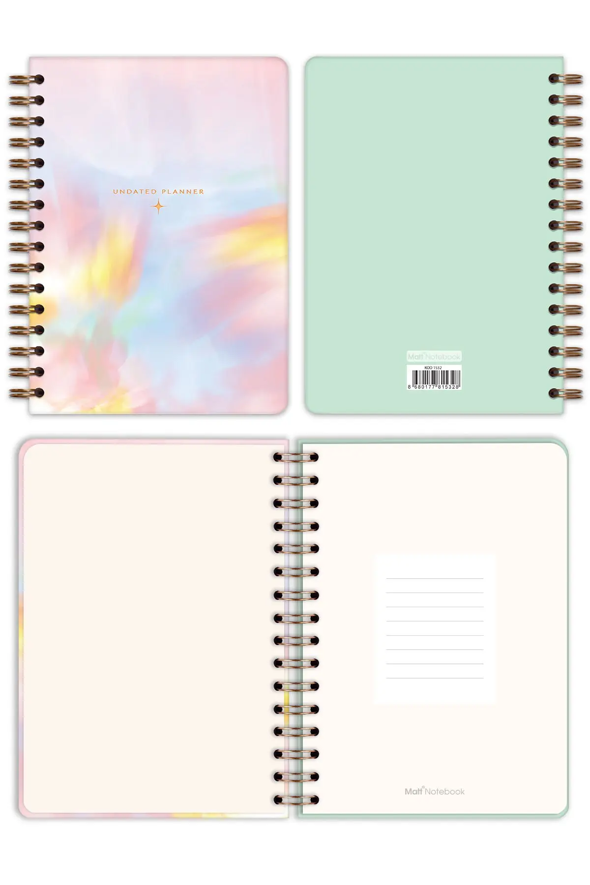 A5 Spiralli Süresiz Planlayıcı Ajanda Motivasyon Sayfalı