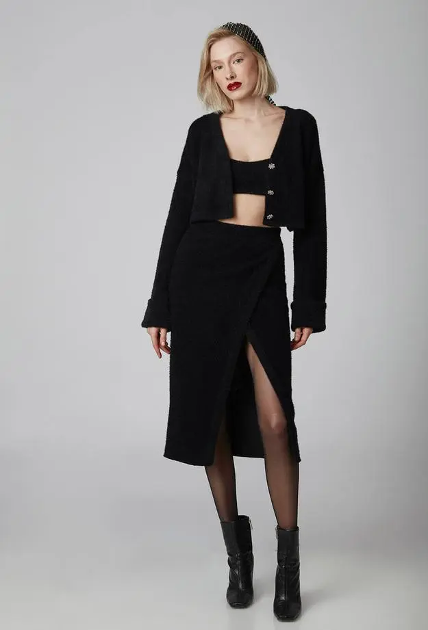 Beyyoglu Triko Midi Etek