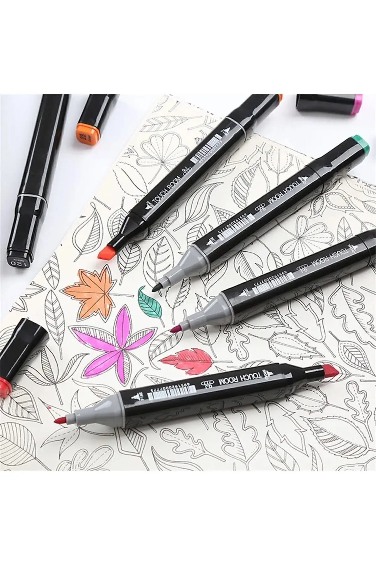 60 Adet Çift Taraflı Marker Kalem Seti Çantalı