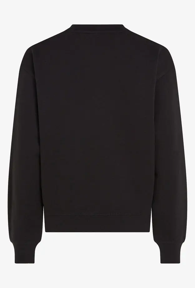 Tommy Hilfiger Reg Flag On Chest Kadın Siyah Sweatshirt