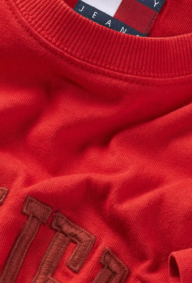 Tommy Jeans Reg Vintage Varsity Erkek Kırmızı T-Shirt