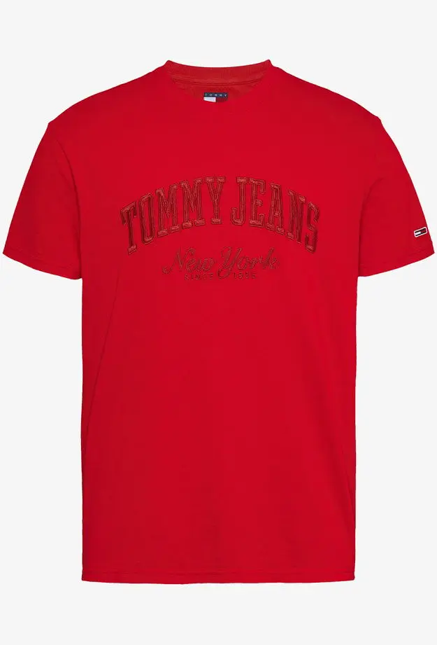 Tommy Jeans Reg Vintage Varsity Erkek Kırmızı T-Shirt
