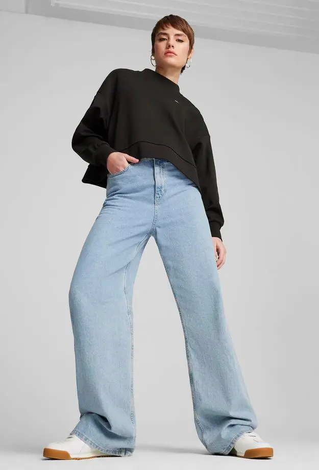 Puma Classics Oversized Crew Kadın Siyah Sweatshirt